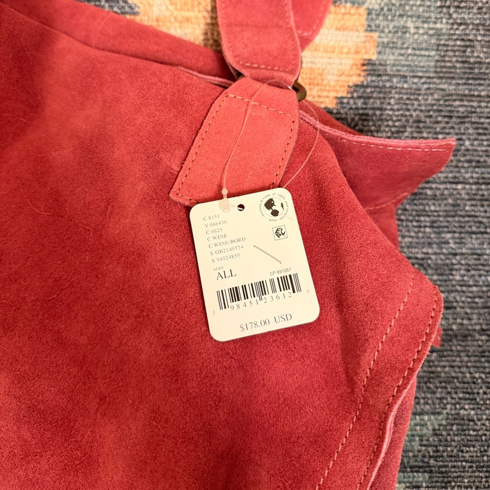 NWT free people salma suede tote bag